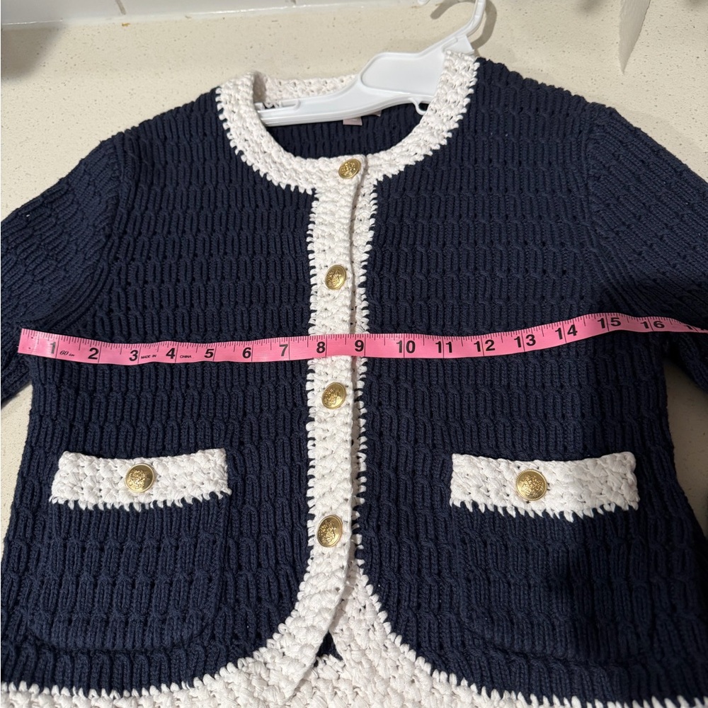 J.Crew Cropped sweater lady jacket with contrast trim Size S - Picture 12 of 16